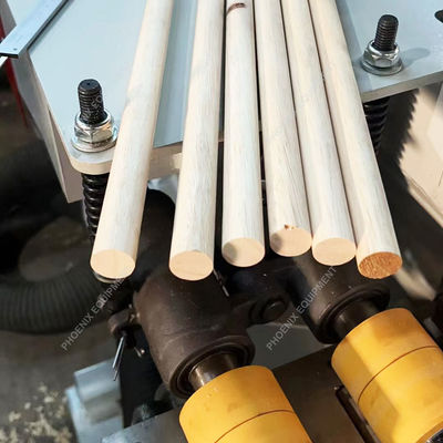 1.1kw Motor de alimentación Escoba de palo de madera Escoba de madera Máquina superior para el mango de la escoba de madera pequeña