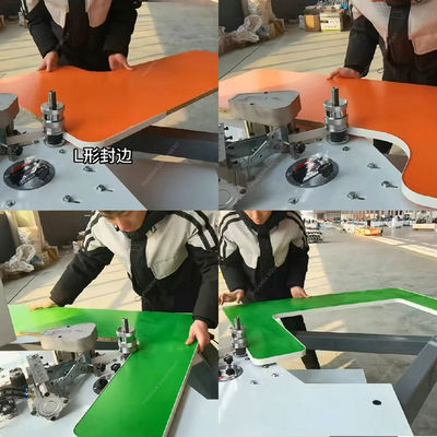10.8m/min Velocidad de alimentación del panel Máquina de bandaje de borde de mini brazo plegable para paneles de PVC MDF