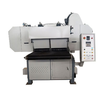 0.37kw Motor de elevación Máquina de sierra horizontal de banda de madera con doble hoja y transportador