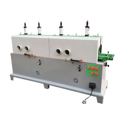 Máquina de lija automática avanzada de bloque de madera de cuatro lados con rodillo de doble presión