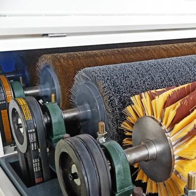 2100 KG Automático de trabajo de la madera piso de acero de alambre de cepillado de lija de madera máquina de dibujo