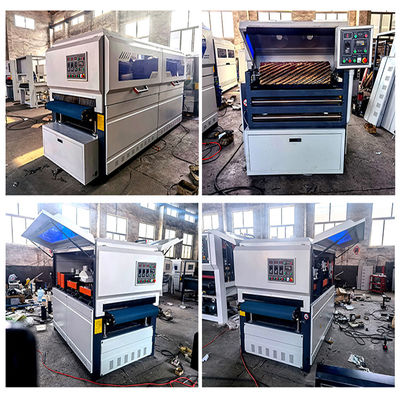 Máquina de lijar con cepillo de madera de 1300 mm para pulido automático de puertas de gabinetes de cocina