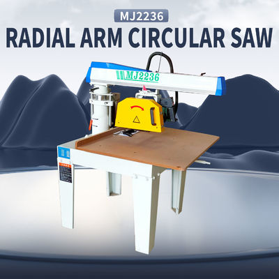 MJ2236 Máquina de corte de madera de brazo giratorio universal pequeño con balanza de ángulo de oscilación incorporada