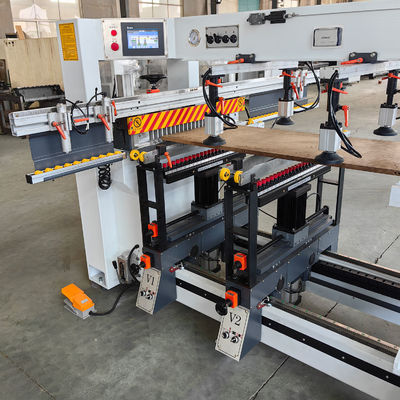 Máquina de perforación de agujeros de madera de cuatro líneas de múltiples husoles con función de perforación de mesa MZB73214