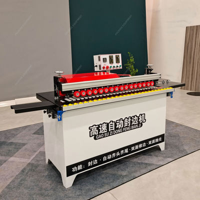 Máquina de prensado con ajuste de velocidad para bordes de madera de tablero circular pequeño