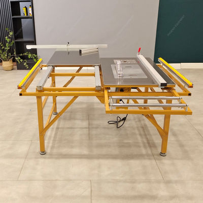Máquina de corte de madera contrachapada de mesa corredera de alta precisión con motor de sierra de mini panel PDMJ16