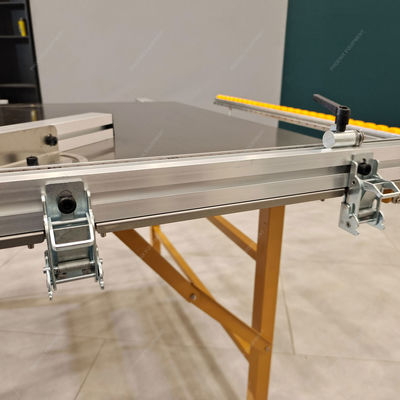 Máquina de corte de madera contrachapada de mesa corredera de alta precisión con motor de sierra de mini panel PDMJ16