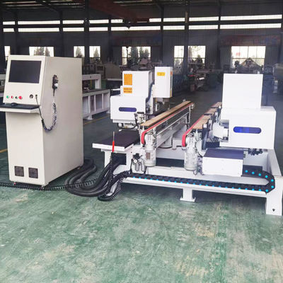 Máquina de perforación de cerraduras y bisagras de puertas CNC de alta potencia para la fabricación de puertas horizontales