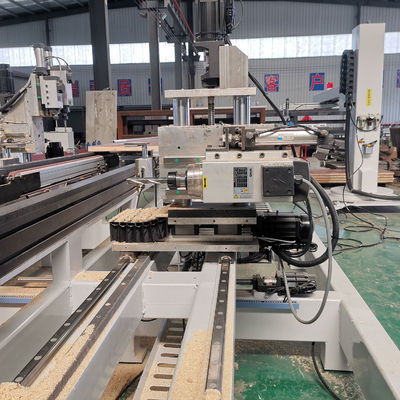 Máquina de perforación de cerraduras y bisagras de puertas CNC de alta potencia para la fabricación de puertas horizontales