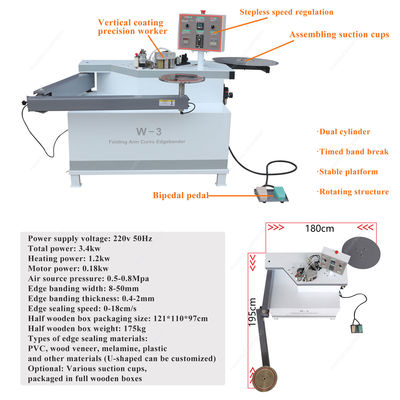 10.8m/min Velocidad de alimentación de los paneles W3 Máquina automática de bandaje de mini bordes para la madera
