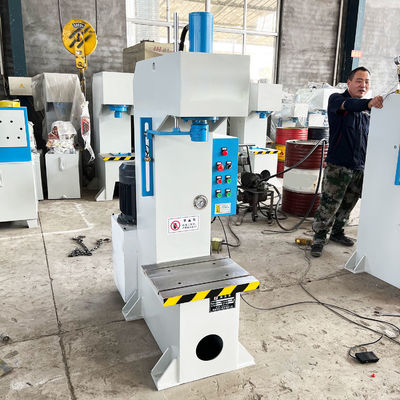 4kW Pequeña máquina de prensa hidráulica de un brazo de 10 toneladas para enderezar y perforar