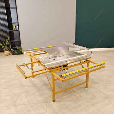 Sierra de corte de paneles para la carpintería con mesa plegable portátil y tecnología de sierra deslizante