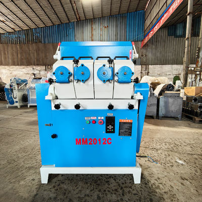 MM2012C Máquina de pulido automática de precisión de cuatro cintas para lijar rodillas redondas de madera