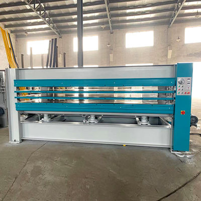 Tiendas de materiales de construcción MDF Melamina puerta máquina para hacer piel máquina hidráulica de prensado en caliente
