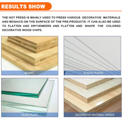 Tiendas de materiales de construcción MDF Melamina puerta máquina para hacer piel máquina hidráulica de prensado en caliente