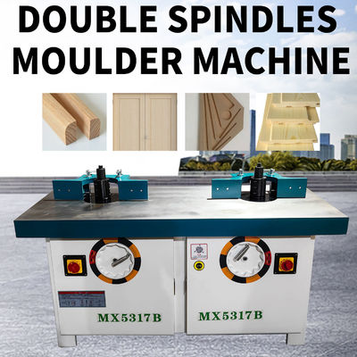MX5317 Máquina de moldeado de doble huso de trimmers de mesa de routers, fresado vertical de madera