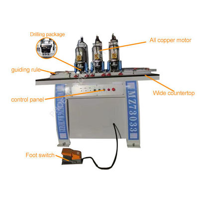 1.5kw*3 bisagra de perfil de aluminio y mini máquina de perforación para perforación profunda de agujeros de varios ejes