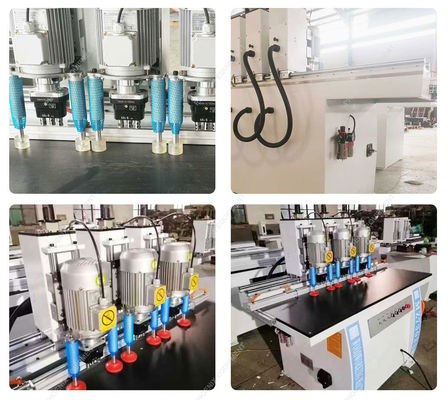 1.5kw*3 bisagra de perfil de aluminio y mini máquina de perforación para perforación profunda de agujeros de varios ejes