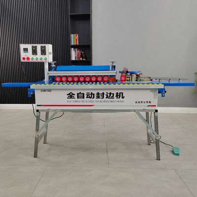 75 kg DW102 Máquina de bandaje de borde recto oblicuo de uso doméstico pequeño de alta velocidad para gabinetes de madera