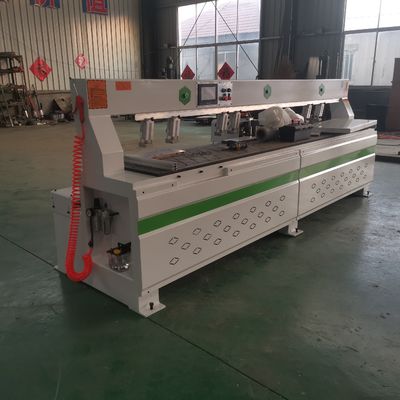 Máquina de perforación de agujeros de cerradura de puertas horizontales de doble línea para tableros de muebles de madera contrachapada MDF