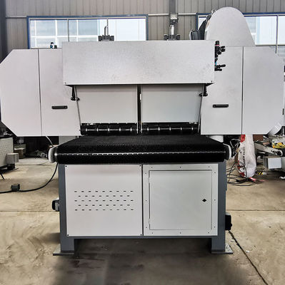 650 mm de ancho de trabajo pesado de banda horizontal máquina de sierra con 18,5kw de potencia del motor de la rueda de sierra