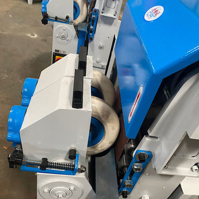 Máquina de lija de madera con motor de 3kw de potencia doble banda rodilla rodilla de pulido y alisado
