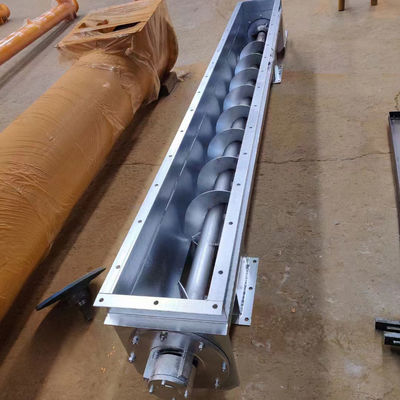 Transportador de tornillo de acero personalizado TDLXU330-5 con longitud de 5900 mm y máquinas de llave de motor