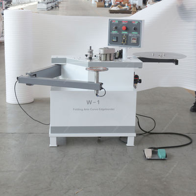 Máquina portátil automática de pegado de bandas de borde para carillas curvas y de madera sólida