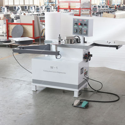 1.4kW de potencia W-1 Curva línea de borde de bandaje totalmente automático a través de la máquina de bandaje de borde de alimentación