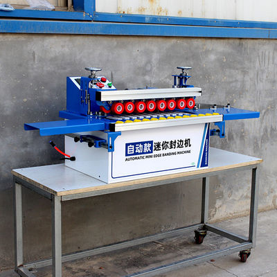 Máquina portátil de bandaje de borde de alta productividad con pegado automático y pulido de recorte