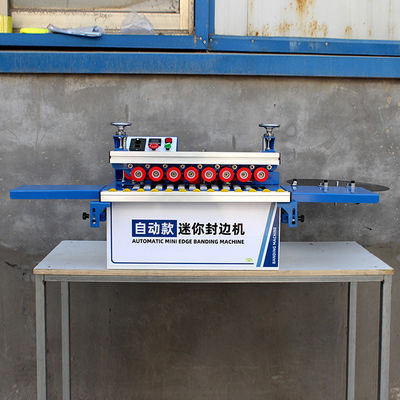 Máquina portátil de bandaje de borde de alta productividad con pegado automático y pulido de recorte