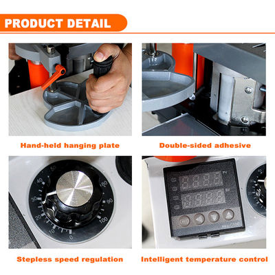 Máquina de bandaje manual de borde portátil de PVC curva y recta