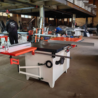 Serradura circular de mesa de carpintería con mesa corredera de precisión de serradura universal inclinada