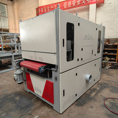 Potente máquina de lija automática de desborrado de metal de 800 mm con potencia de 7.5kw * 2