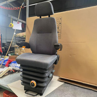 Asiento del conductor del cargador de excavadora ajustable con amortiguador mecánico y doble reposabrazos
