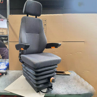 Asiento del conductor del cargador de excavadora ajustable con amortiguador mecánico y doble reposabrazos