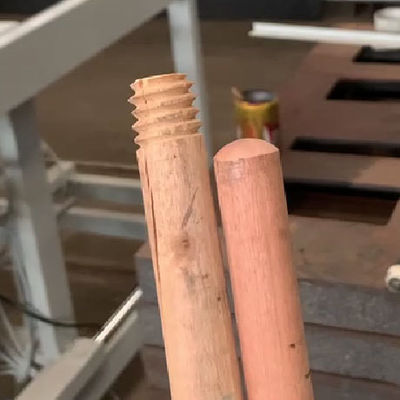 28 mm de hilo Max. Maquina de manejo de escoba de madera de viaje con motor de afilado de cabeza redonda