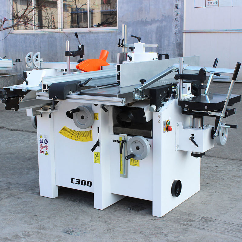0-2kW 5 en 1 combinado de panel deslizante serrucha huso moldeador de mesa máquina planadora de trabajo de madera