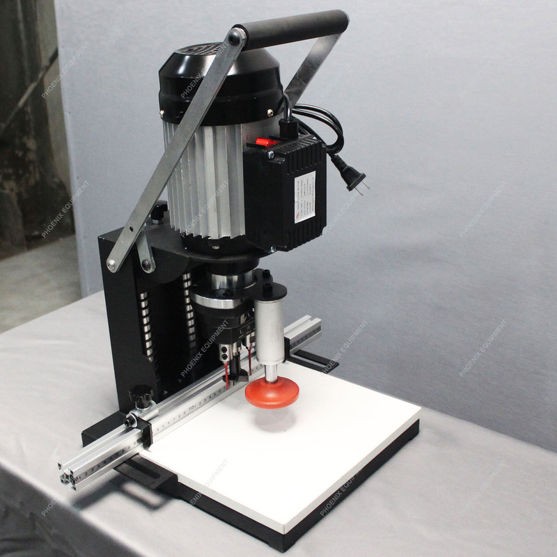 Máquina de perforación de bisagras de soldadura y perforación por línea portátil versátil para la madera