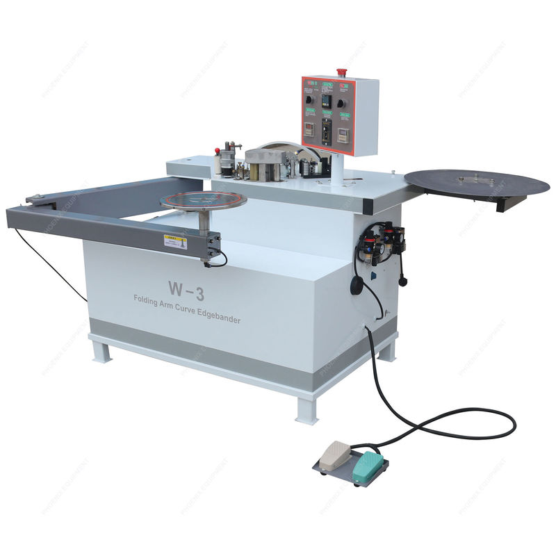W3 Máquina de banda de borde de brazo plegable 175 kg Peso Trabajo de madera curva y recta