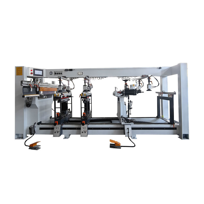precisión Trabajo de la madera 4 filas máquina de perforación para muebles vertical perforación horizontal