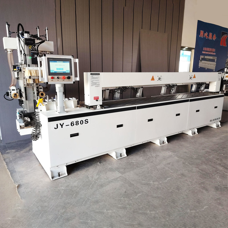 12kw Automático de muebles CNC Cerradura de puertas bisagra perforando máquina de ranura invisible