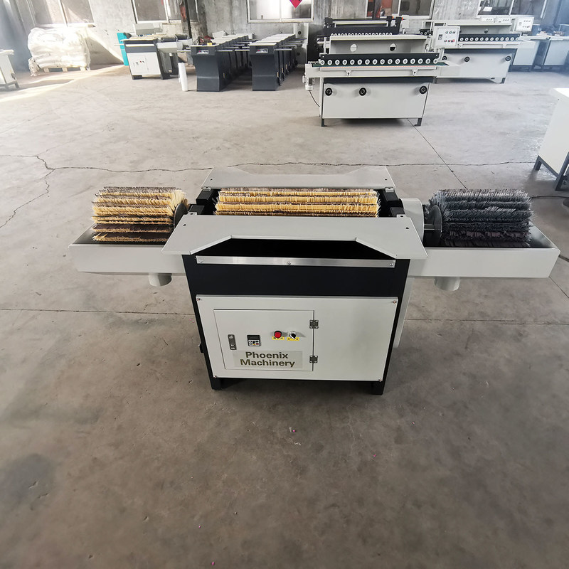 Máquina de lijar con pincel de tambor de tres rodillos para muebles