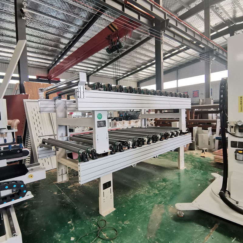 Equipo de transporte automático de acero inoxidable para la producción de puertas de madera