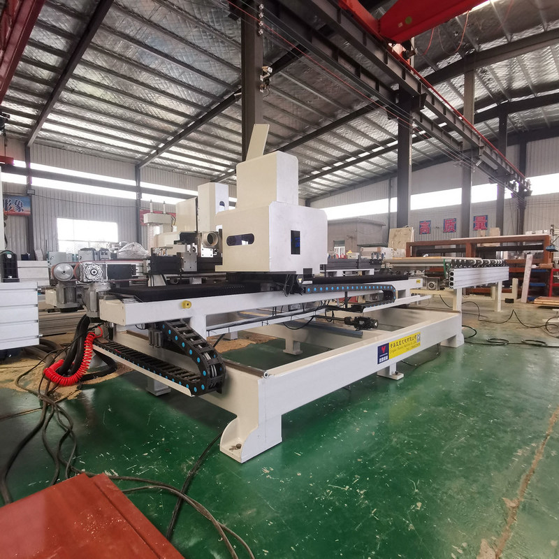 Maquinaria para la carpintería Máquina de bisagra de cerradura de puertas de doble cara CNC con potencia de 26,44 kW