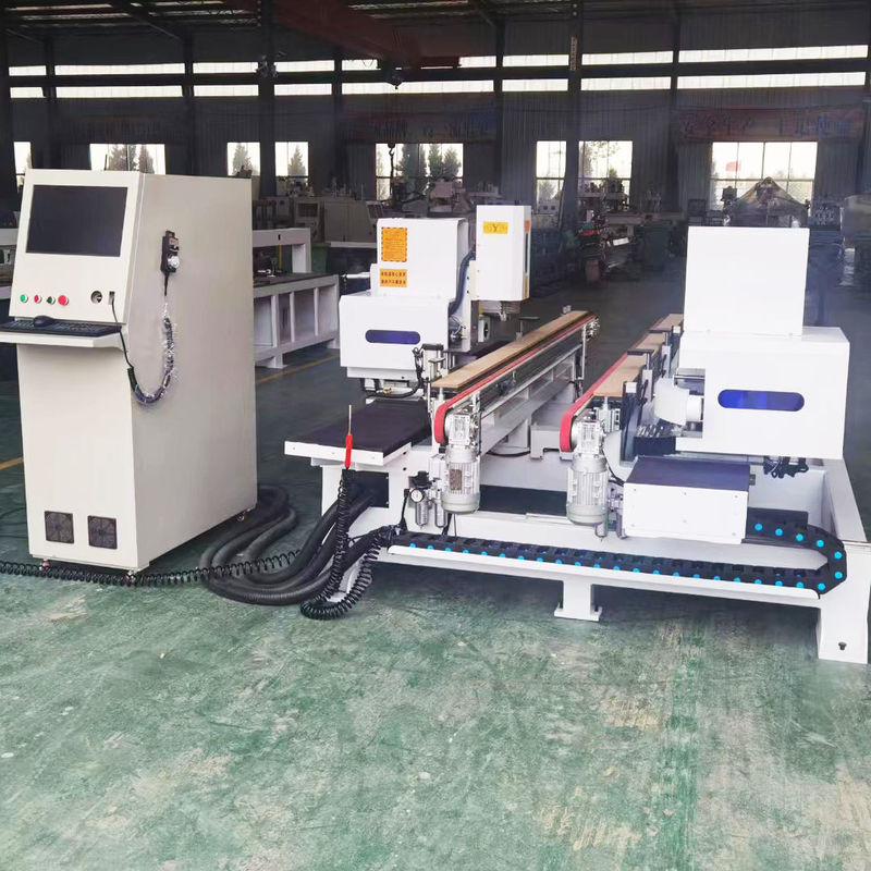 Máquina de perforación de cerraduras y bisagras de puertas CNC de alta potencia para la fabricación de puertas horizontales