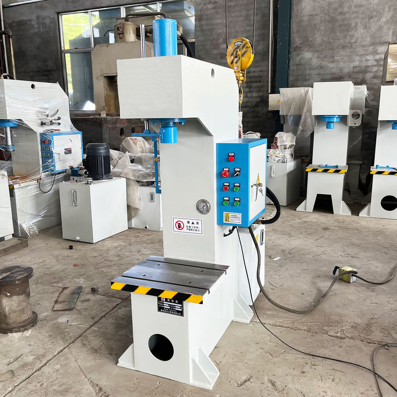4kW Pequeña máquina de prensa hidráulica de un brazo de 10 toneladas para enderezar y perforar