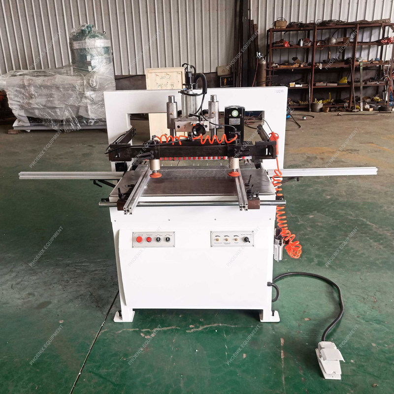 Máquina de perforación de madera de doble fila multifunción de 45 grados
