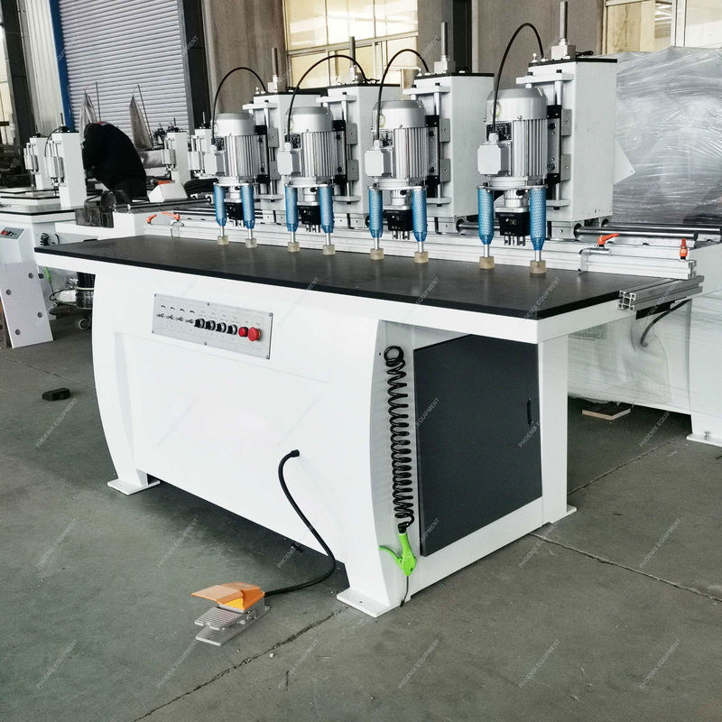 Máquina de perforación vertical de madera de 600 kg para bisagras de puertas de gabinetes Control de presión de aire