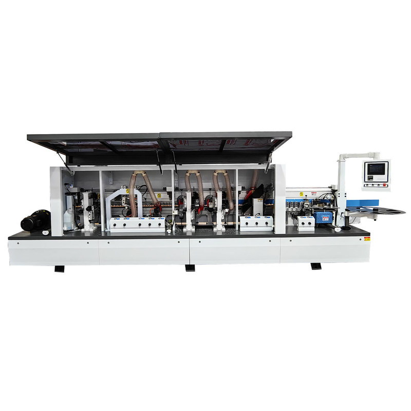 Máquina de banda de borde para el panel del gabinete de puertas de madera ancho mínimo 80 mm y función automática